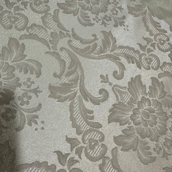 Elegant Soft Sage Green Damask Table Runner w/ Elephants Fringe 13" x 80" NWOT - Picture 5 of 7